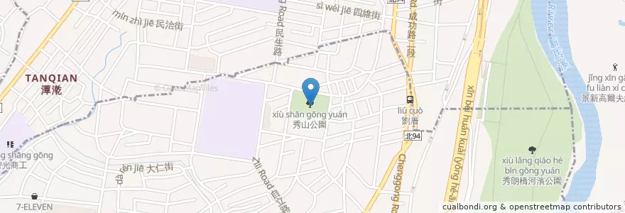 Mapa de ubicacion de 家長休息涼亭 en تايوان, تايبيه الجديدة.