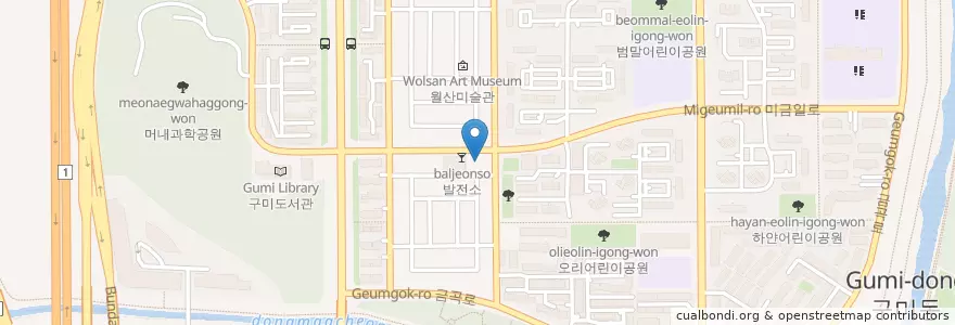 Mapa de ubicacion de 큰나무정형외과의원 en Corea Del Sur, Gyeonggi, 분당구.