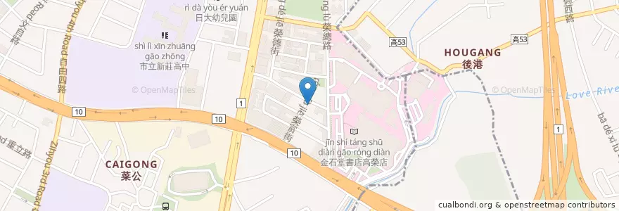 Mapa de ubicacion de 華統燒醋店 en 타이완, 가오슝시.