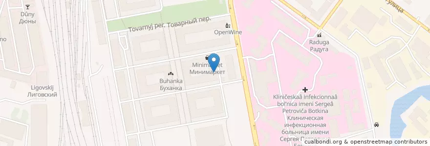 Mapa de ubicacion de Grill post en Russland, Föderationskreis Nordwest, Oblast Leningrad, Sankt Petersburg, Центральный Район, Округ Лиговка-Ямская.