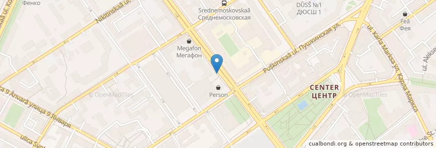 Mapa de ubicacion de Русский Аппетит en Russia, Distretto Federale Centrale, Oblast' Di Voronež, Городской Округ Воронеж.