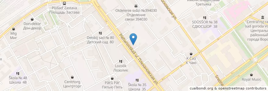 Mapa de ubicacion de ХоумКредит en Russia, Distretto Federale Centrale, Oblast' Di Voronež, Городской Округ Воронеж.