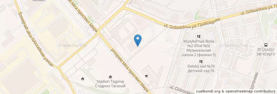 Mapa de ubicacion de Сбербанк en 러시아, Уральский Федеральный Округ, 첼랴빈스크 주, Златоустовский Городской Округ.