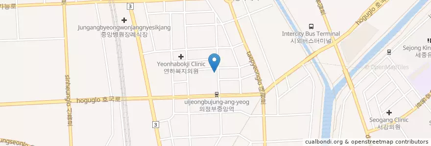 Mapa de ubicacion de 오뎅식당 별관 en Südkorea, Gyeonggi-Do, 의정부시.