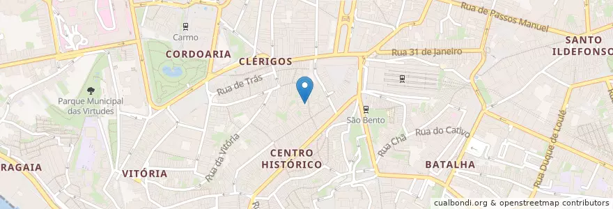 Mapa de ubicacion de Arcos en Portugal, Norte, Área Metropolitana Do Porto, Porto, Porto, Cedofeita, Santo Ildefonso, Sé, Miragaia, São Nicolau E Vitória.