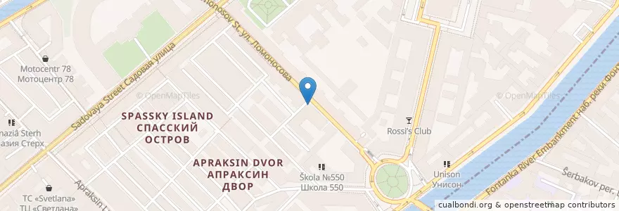 Mapa de ubicacion de Sberbank en Russia, Northwestern Federal District, Leningrad Oblast, Saint Petersburg, Центральный Район, Округ № 78.