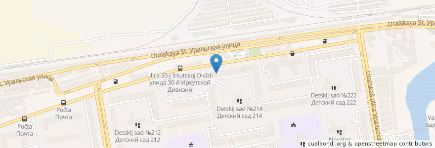 Mapa de ubicacion de Театральная компания "Юлар" en روسيا, منطقة فيدرالية جنوبية, منطقة كراسنودار, Городской Округ Краснодар.