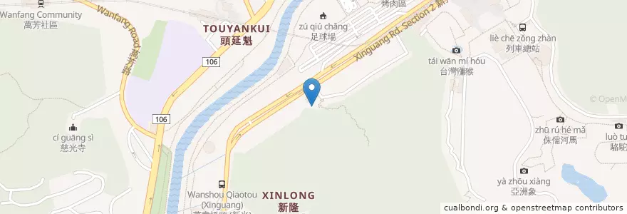 Mapa de ubicacion de 貓纜福德宮 en تايوان, تايبيه الجديدة, تايبيه, 文山區.
