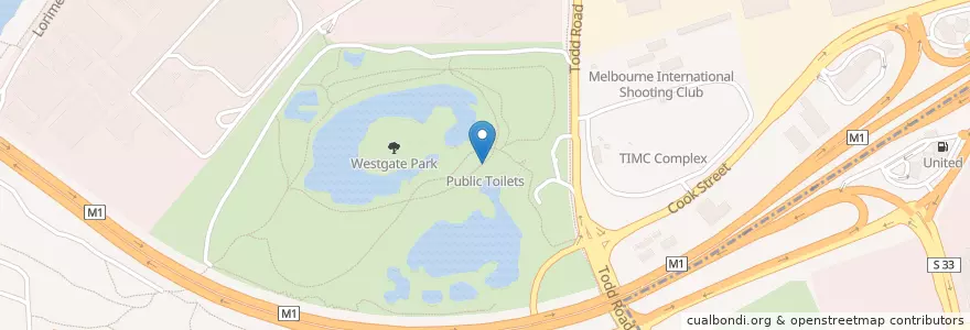 Mapa de ubicacion de Public Toilets en Australië, Victoria, City Of Melbourne.