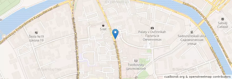 Mapa de ubicacion de KFC en Russia, Distretto Federale Centrale, Москва, Центральный Административный Округ, Район Замоскворечье.