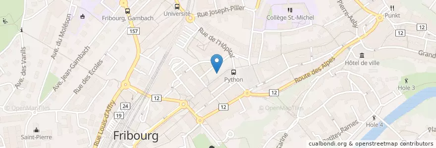 Mapa de ubicacion de McDonald's en 瑞士, Fribourg/Freiburg, District De La Sarine, Fribourg - Freiburg.