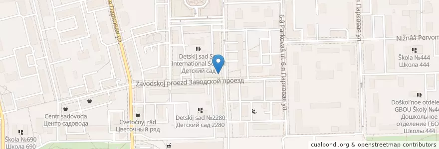 Mapa de ubicacion de Аптечный пункт en Rusland, Centraal Federaal District, Moskou, Восточный Административный Округ, Район Измайлово.