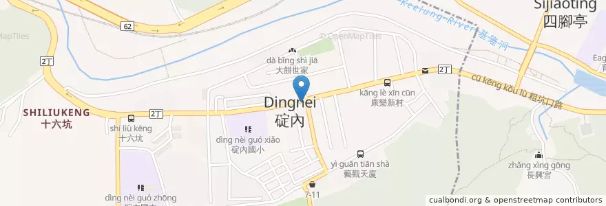 Mapa de ubicacion de 堡爺精緻早餐店 en 台湾, 台湾省, 瑞芳区, 基隆市, 暖暖区.