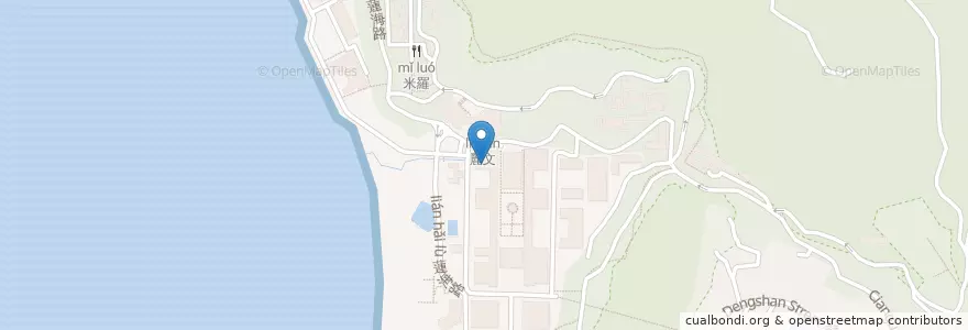Mapa de ubicacion de 資訊管理學系 en 타이완, 가오슝시, 구산 구.