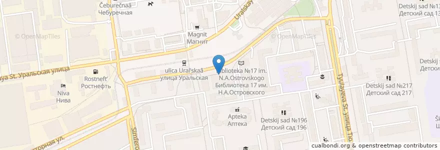 Mapa de ubicacion de Додо Пицца en 러시아, 남부연방관구, Краснодарский Край, Городской Округ Краснодар.