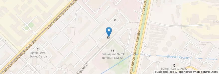 Mapa de ubicacion de Москва 117312 en Rusland, Centraal Federaal District, Moskou, Юго-Западный Административный Округ, Академический Район.