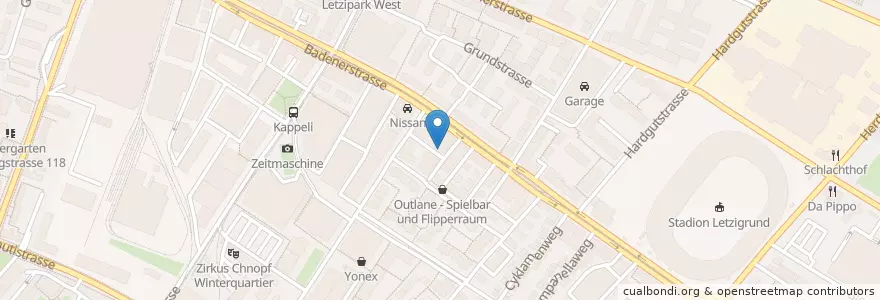 Mapa de ubicacion de Okle Sprachschule Englisch / Deutsch en Schweiz/Suisse/Svizzera/Svizra, Zürich, Bezirk Zürich, Zürich.