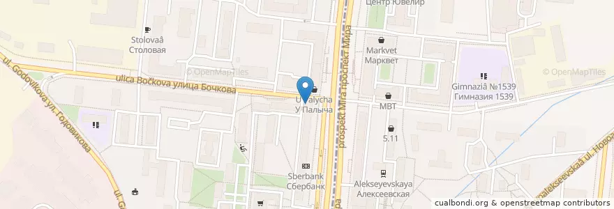 Mapa de ubicacion de Якитория en Rússia, Distrito Federal Central, Москва, Северо-Восточный Административный Округ, Останкинский Район.