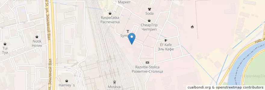 Mapa de ubicacion de Волковская пивоварня en Rusland, Centraal Federaal District, Moskou, Центральный Административный Округ, Басманный Район.