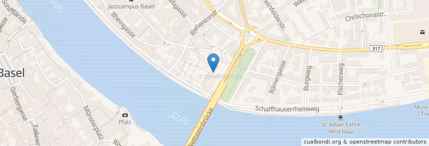 Mapa de ubicacion de Evangelisch-Lutherische Gemeinde Basel en سويسرا, مدينة بازل, Basel.