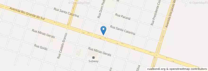 Mapa de ubicacion de Haus Bier en ブラジル, 南部地域, パラナ, Região Geográfica Intermediária De Cascavel, Microrregião Toledo, Marechal Cândido Rondon.