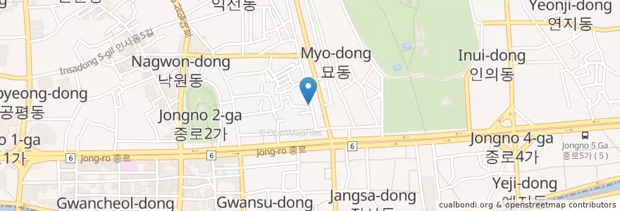 Mapa de ubicacion de 영춘옥 (꼬리곰탕,70년전통) en South Korea, Seoul, Jongno-Gu, Jongno 1·2·3·4(Ilisamsa)-Ga-Dong.