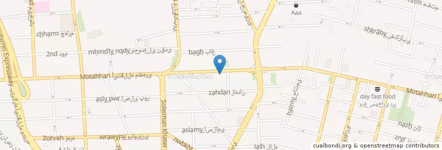 Mapa de ubicacion de کافه برد en イラン, テヘラン, شهرستان تهران, テヘラン, بخش مرکزی شهرستان تهران.