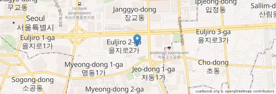 Mapa de ubicacion de 구니즉석김밥 en Corée Du Sud, Séoul, 명동.