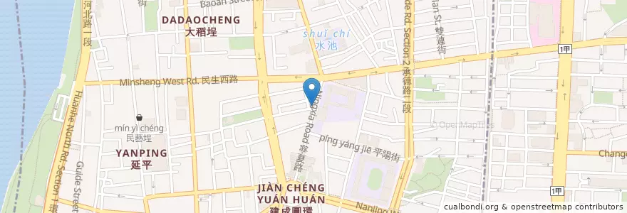 Mapa de ubicacion de 感恩牛羊肉小館 en Tayvan, 新北市, Taipei, 大同區.
