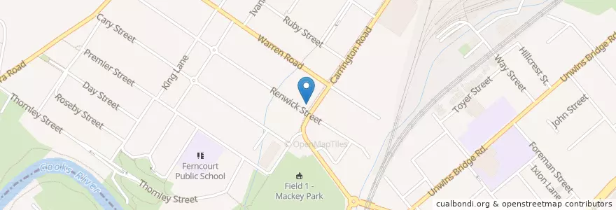 Mapa de ubicacion de Cafe Blend 66 en Australia, New South Wales, Inner West Council, Sydney.