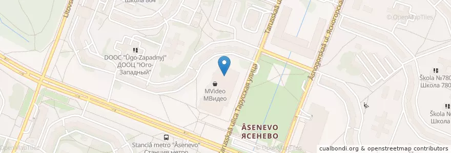 Mapa de ubicacion de IL Патио en Rússia, Distrito Federal Central, Москва, Юго-Западный Административный Округ, Район Ясенево.