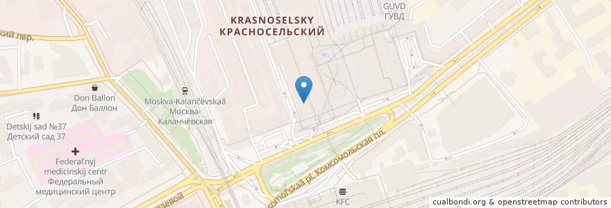 Mapa de ubicacion de Планета Суши en روسیه, Центральный Федеральный Округ, Москва, Центральный Административный Округ, Красносельский Район.