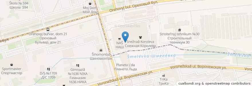 Mapa de ubicacion de IL Патио en Rusia, Distrito Federal Central, Москва, Южный Административный Округ, Район Зябликово.