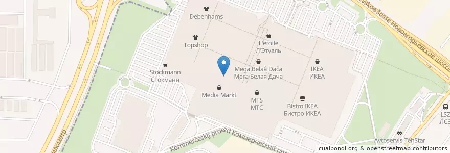 Mapa de ubicacion de IL Патио en 俄罗斯/俄羅斯, Центральный Федеральный Округ, 莫斯科州, Городской Округ Котельники.