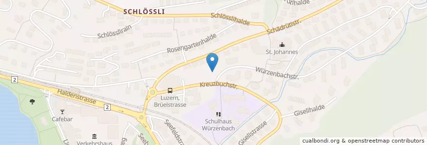 Mapa de ubicacion de Arztpraxis für Schul- und Komplementärmedizin Dr. med. Matthias Kessler en Zwitserland, Luzern, Luzern.