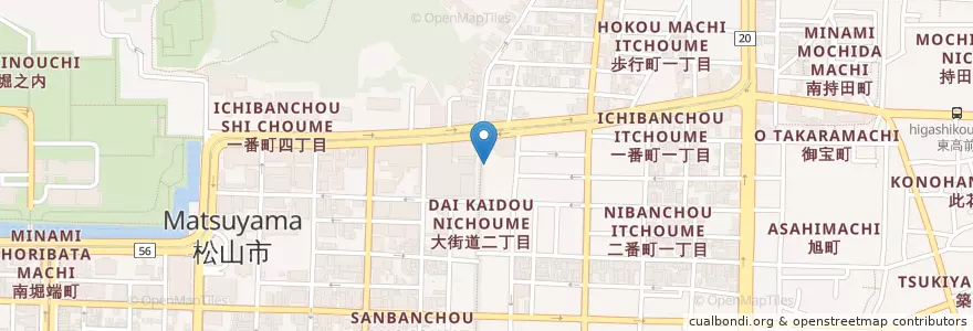 Mapa de ubicacion de すき家 en اليابان, 愛媛県, 松山市.