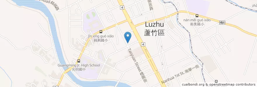 Mapa de ubicacion de 臺灣土地銀行 en Taiwán, Taoyuan, 蘆竹區.