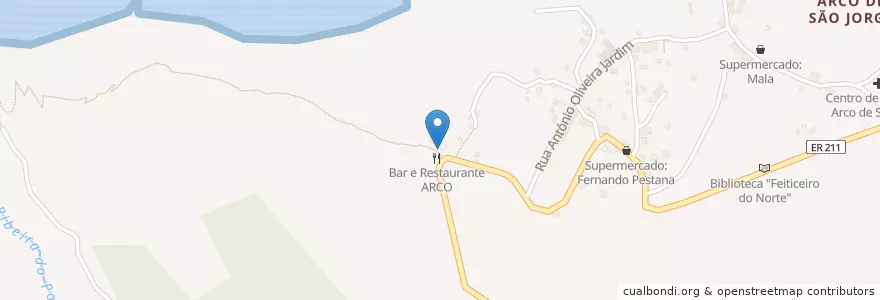 Mapa de ubicacion de Bar - ARCO en 포르투갈, Santana, Arco De São Jorge.