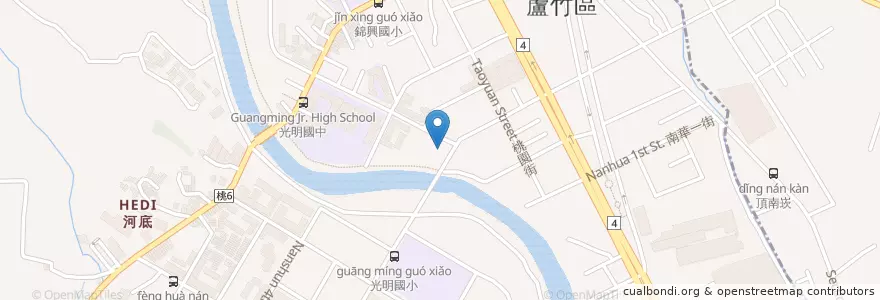 Mapa de ubicacion de 千葉火鍋 en Taiwan, Taoyuan, Luzhu.