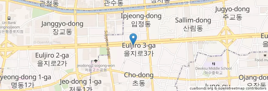 Mapa de ubicacion de 안동장 en Республика Корея, Сеул.