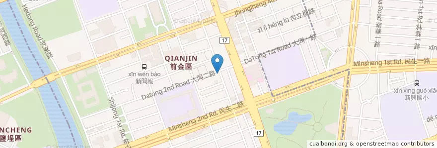 Mapa de ubicacion de 多那之大同門市 en 臺灣, 高雄市, 前金區.