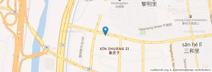 Mapa de ubicacion de 手信大佬 en تایوان, تایچونگ, 南屯區.