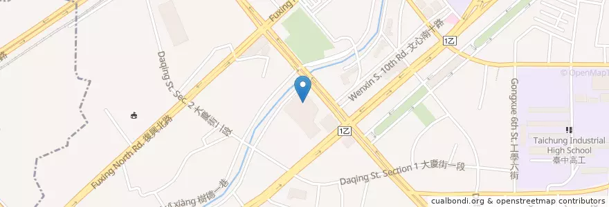 Mapa de ubicacion de 備長日本燒肉丼飯專門店 en 臺灣, 臺中市, 南區.