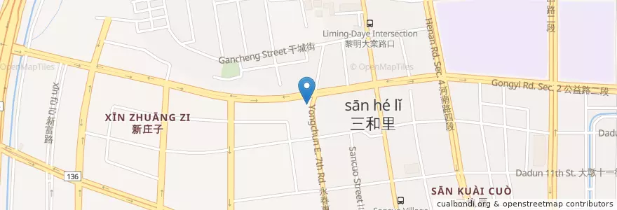 Mapa de ubicacion de FONTE653 丰鑄鐵鍋料理 en 臺灣, 臺中市, 南屯區.