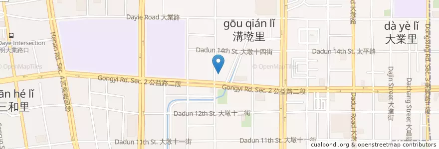 Mapa de ubicacion de 劉家酸菜白肉鍋 en Taiwan, 臺中市, 南屯區.