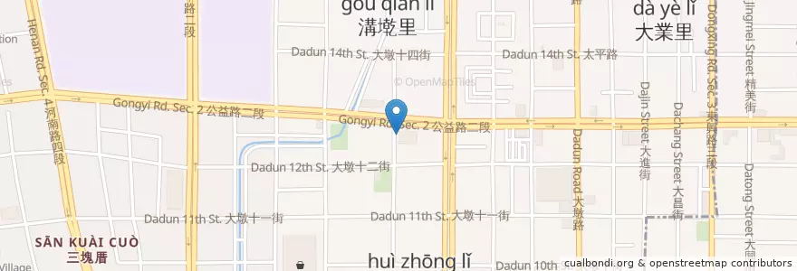 Mapa de ubicacion de 森森燒肉 en 타이완, 타이중 시, 난툰 구.