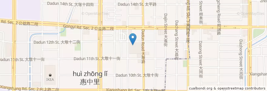Mapa de ubicacion de 岩谷新鐵板料理 en Tayvan, Taichung, 南屯區.