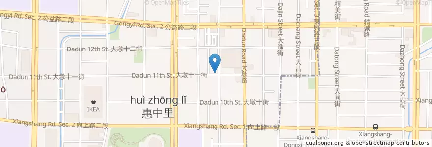 Mapa de ubicacion de 條條有理 en تايوان, تاي شانغ, 南屯區.