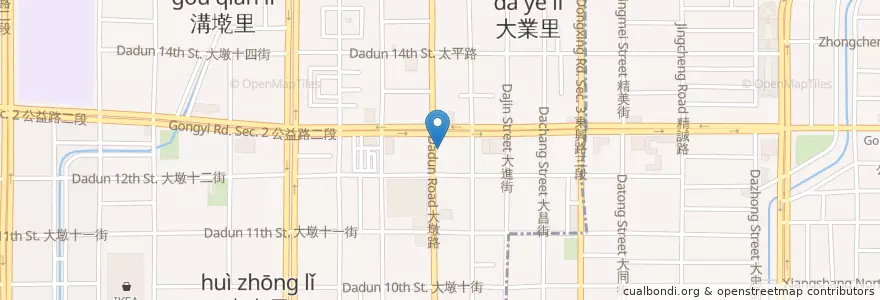 Mapa de ubicacion de Tino's Pizza Cafe en تایوان, تایچونگ, 南屯區.