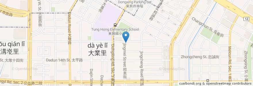 Mapa de ubicacion de 文珍彰化蛤仔麵 en Taiwán, Taichung.